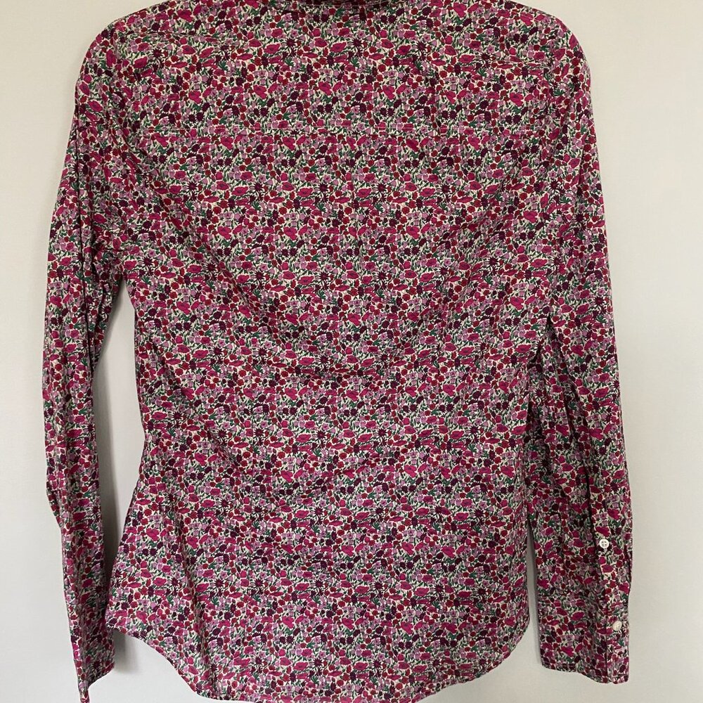 Liberty Art Fabrics for J. Crew Top Womens Size 4 Blouse Button Down Collared - Picture 4 of 4